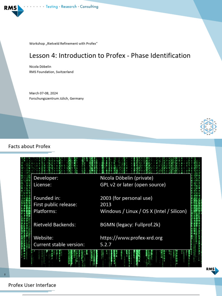 Profex Workshop: Phase Identification Guide | PDF | Window (Computing ...