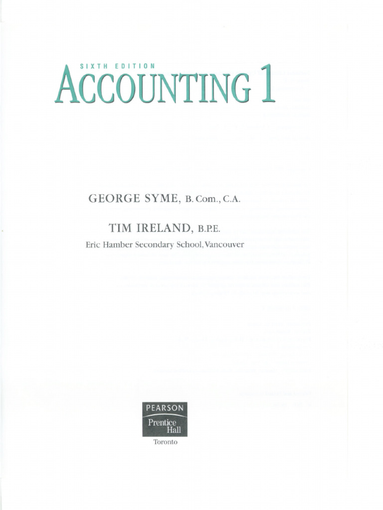 Accounting 11 Textbook | PDF
