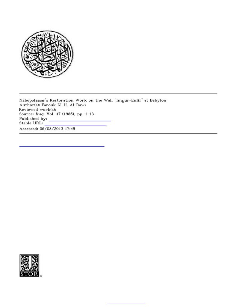 Al Rawi 1985 Iraq 47 | PDF