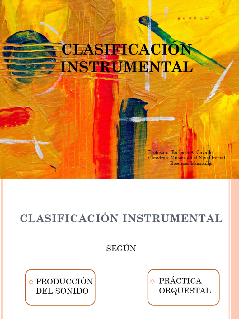 Clasificación Instrumental | PDF | Orquestas | Instrumentos musicales