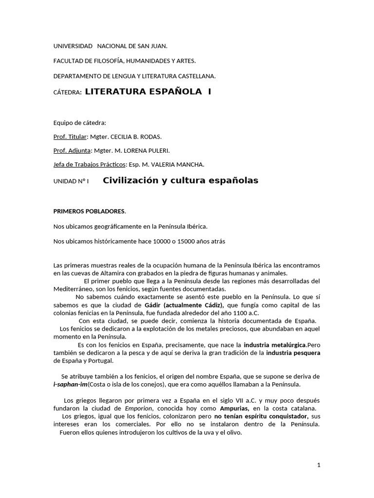 Civilizacion y Cultura española | PDF