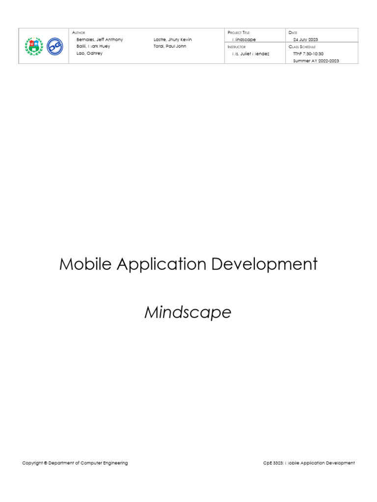 LASTNAME Group 1 Mobile App Documentation | PDF