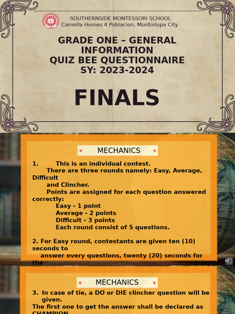 Quiz bee g1 pdf