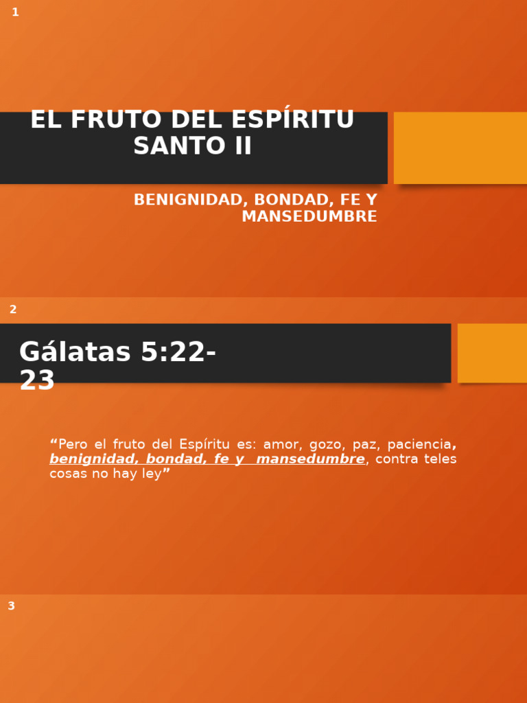 El Fruto Del Espíritu Santo Ii | PDF