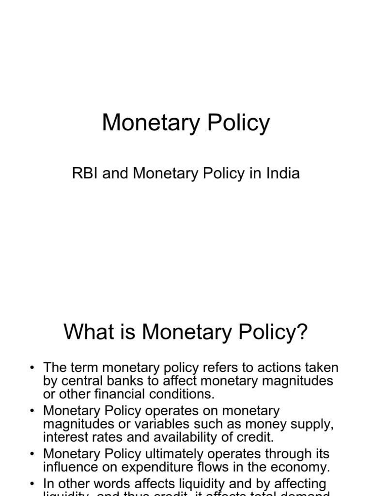 Understanding Monetary Policy Basics | PDF | Inflation | Money Supply