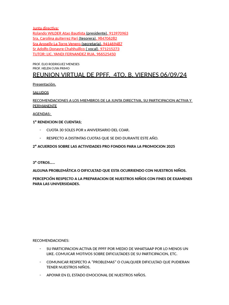 Junta Directiva | PDF