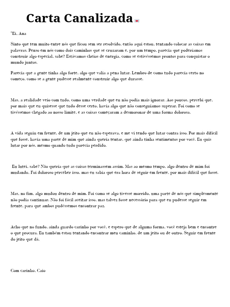 Carta Canalizada | PDF