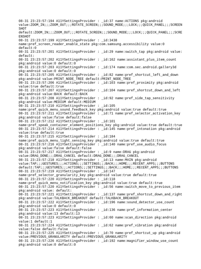 Android Accessibility Settings Log | PDF | Linux | Computers