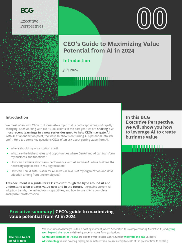 BCG Executive Perspectives CEOs Guide To Maximizing Value From AI EP0 ...