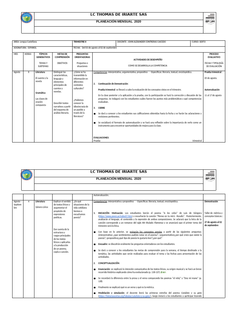 6a planeaci n 10 11 1 t3 espa ol pdf