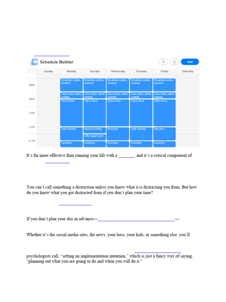 Time Boxing Time Management | PDF