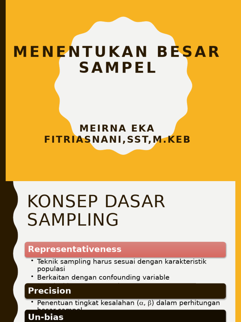 Menentukan Besar Sampel | PDF