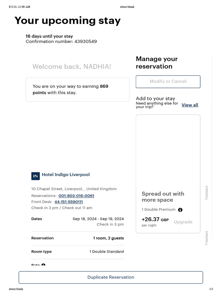 Liverpool Hotel | PDF