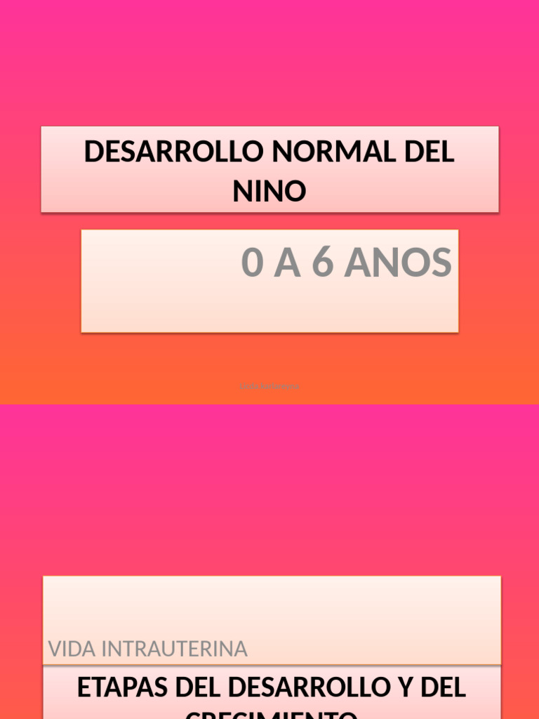 03 Desarrollo Normal Del Nino | PDF