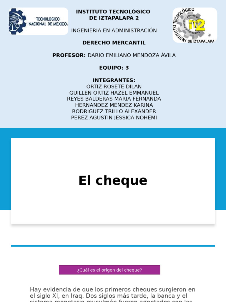 El Cheque Equipo 3 Pdf