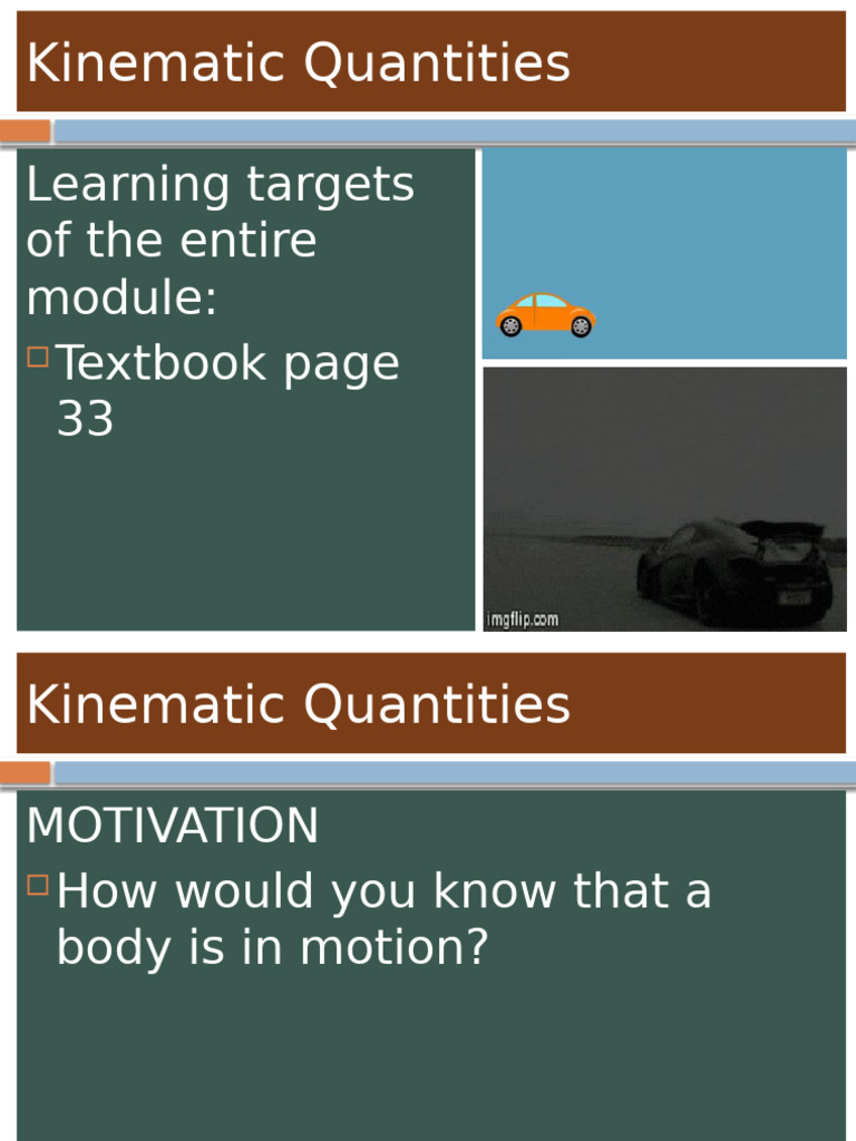 General Physics 1 Motion Students | PDF