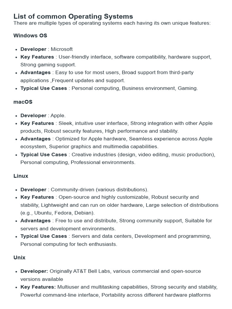 2 Introduction of Operating System | PDF