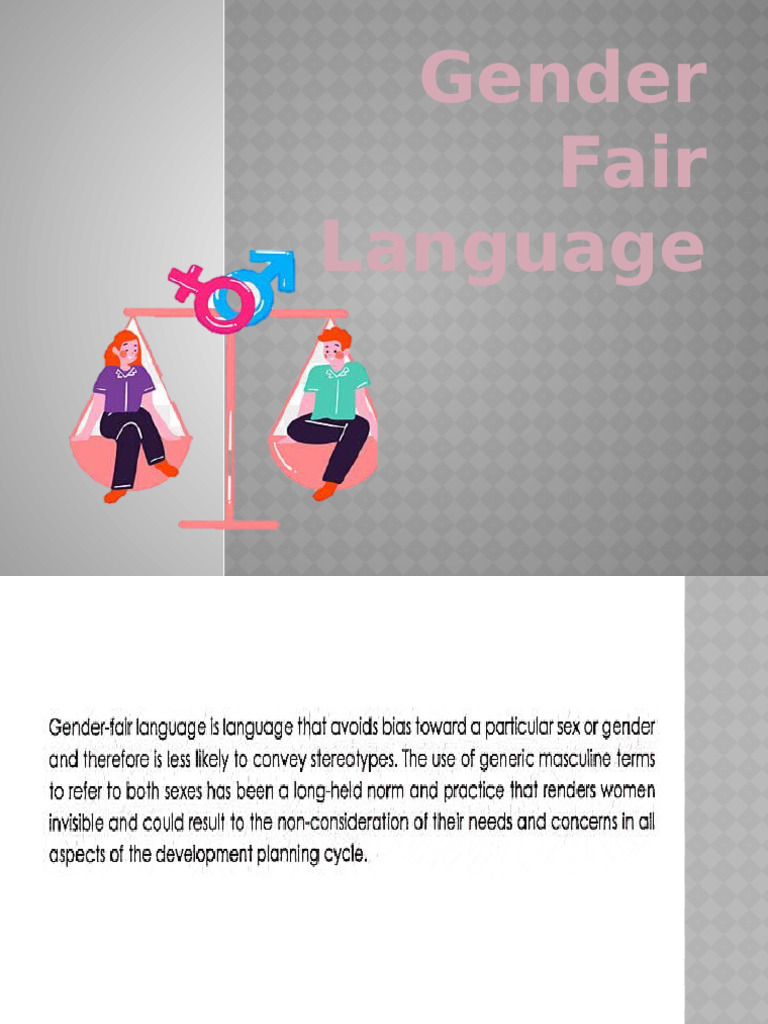Gender Fair Language | PDF