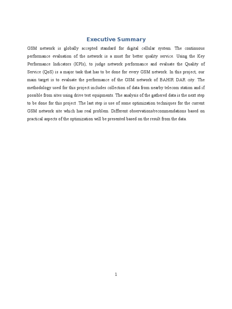 Performance Evaluation of GSM Network | PDF | Radio Resource Management ...