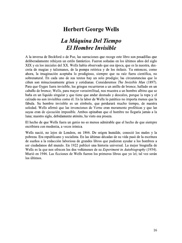 Prólogo Wells | PDF