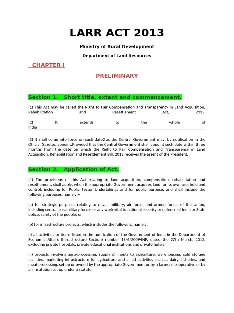 Larr Act 2013 | PDF