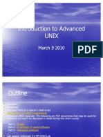 Introduction To Advanced UNIX 2010