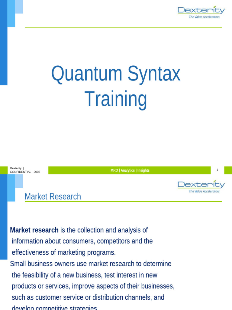 Quantum Syntax Training1 | PDF