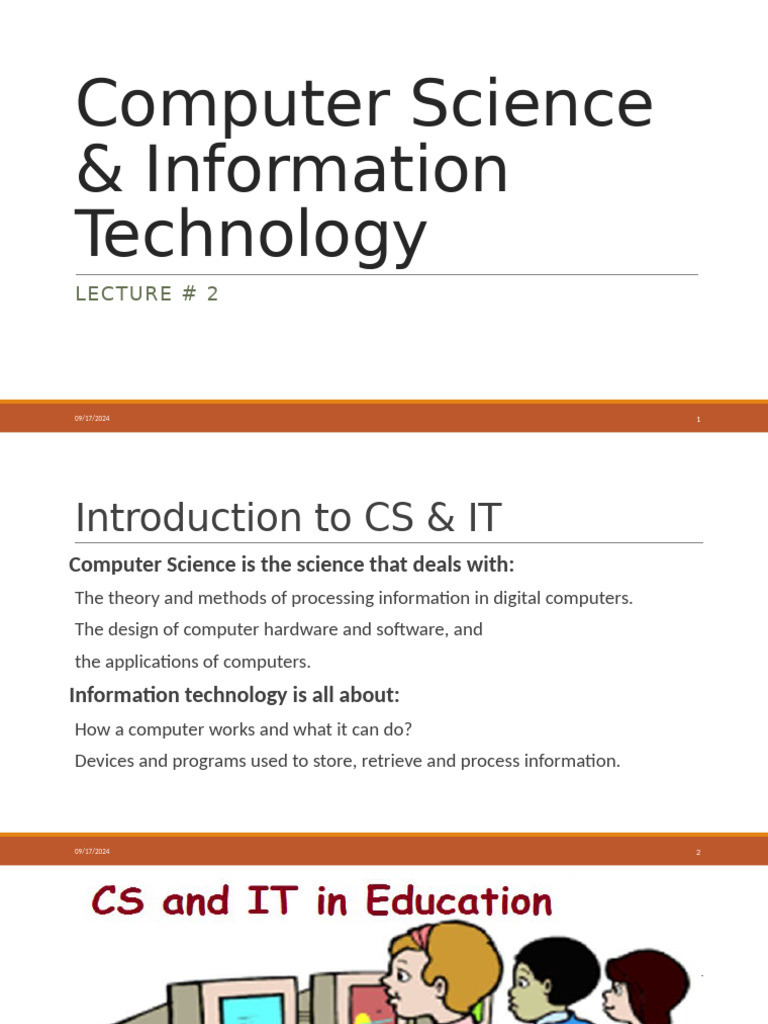 Introduction To Computer Science Information Technology | PDF ...