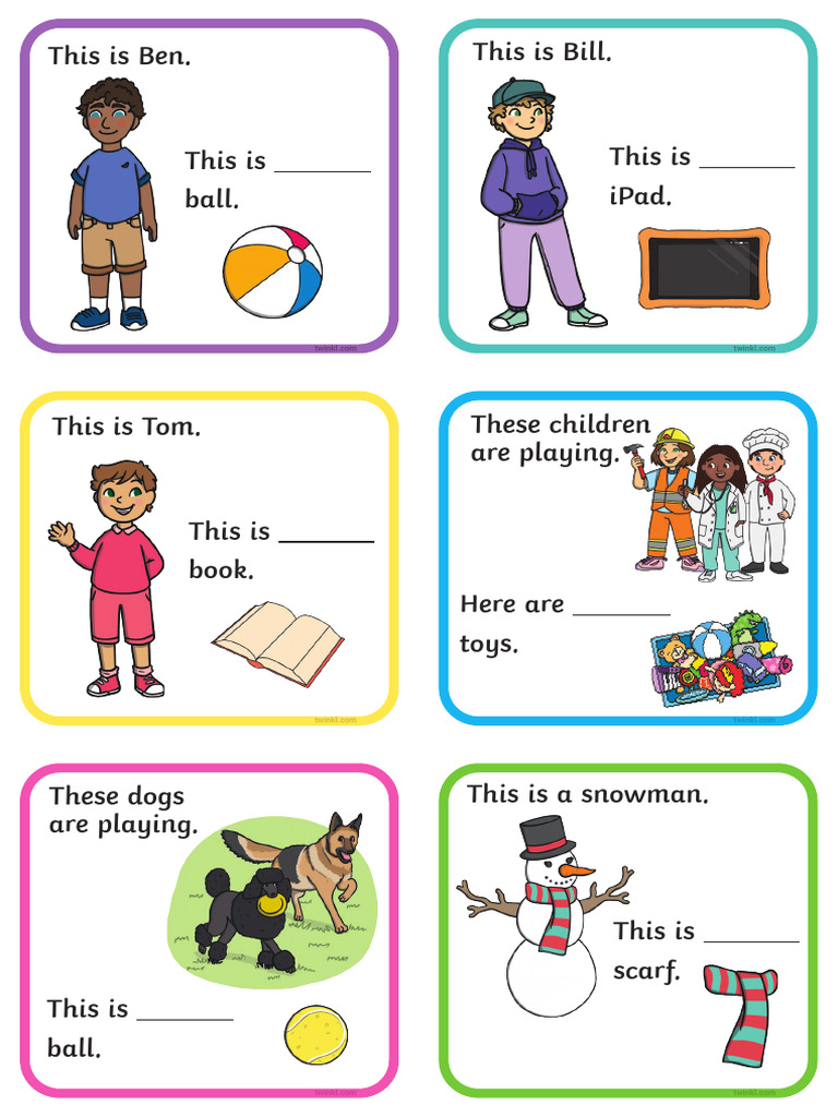 T S 745 His Her Their and Its Fill in The Pronoun Cards - Ver - 8 | PDF