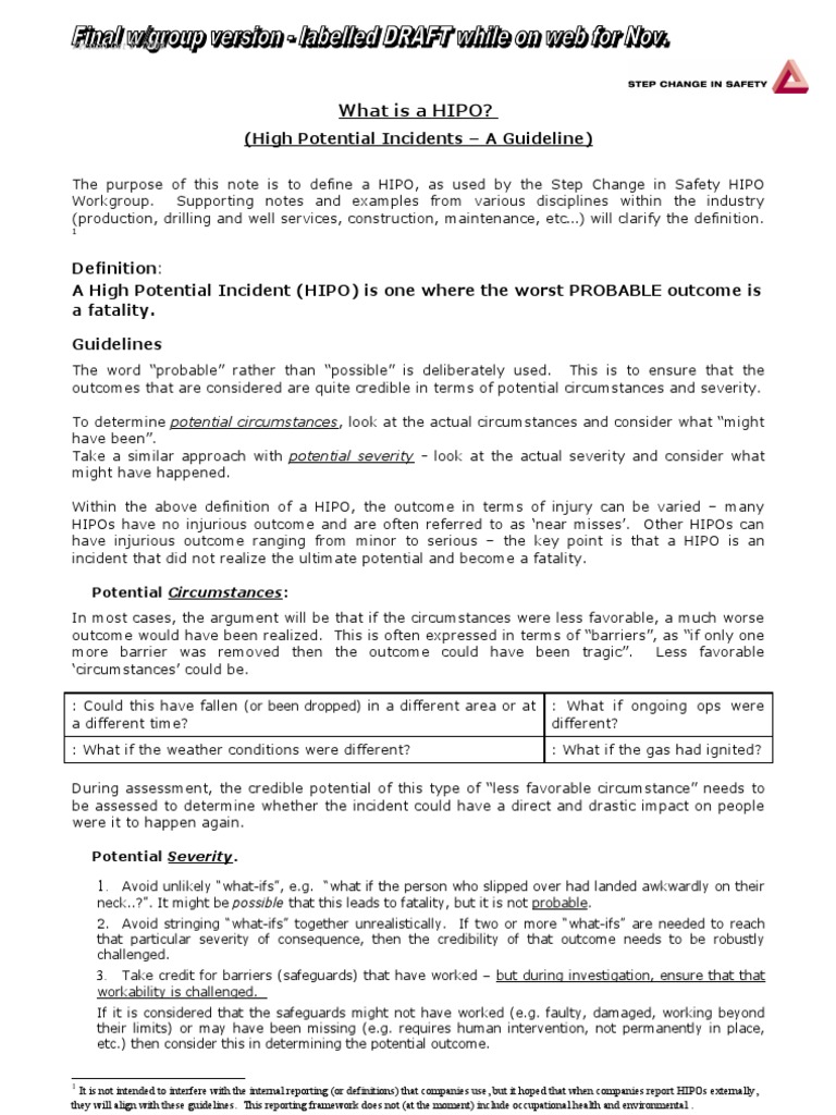 Understanding High Potential Incidents | PDF | Elevator | Leak