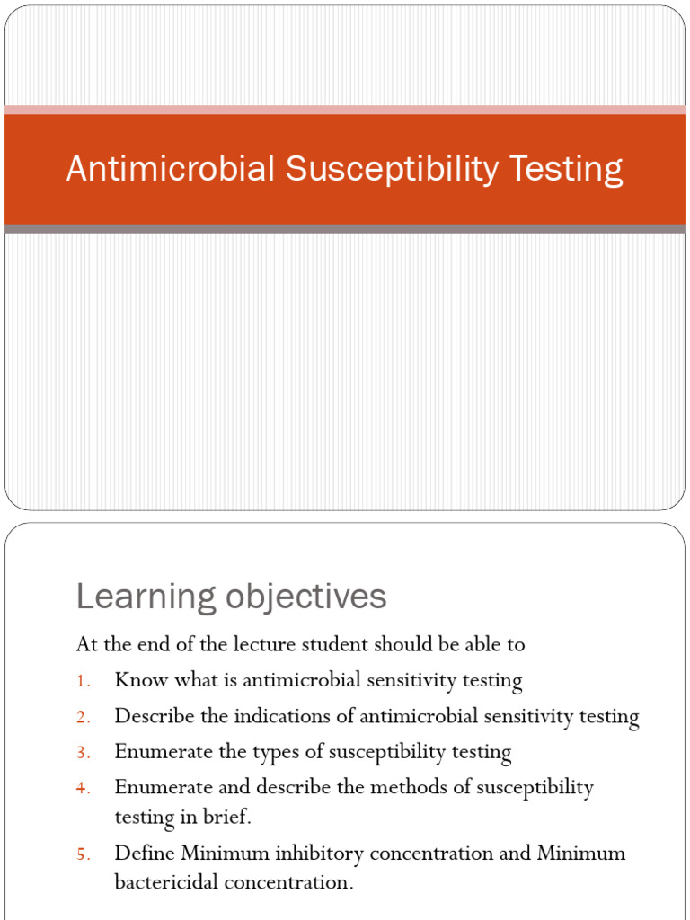 Antimicrobial Susceptibility Testing | PDF