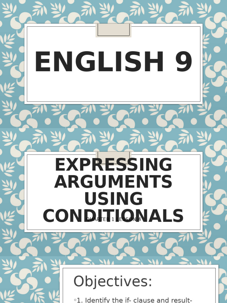 Q1 M4 Conditionals | PDF