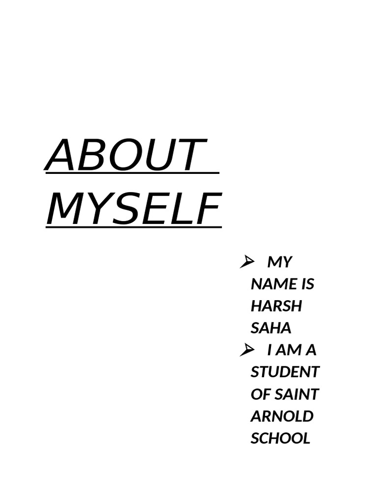 About Myself | PDF