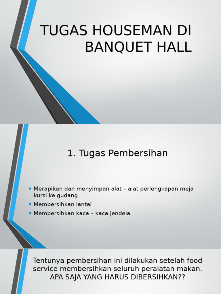 Tugas Houseman Di Banquet Hall | PDF