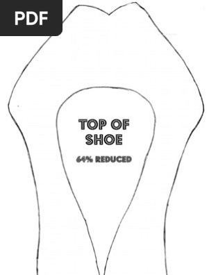 Part 1 of Gumpaste/Fondant Shoe Template