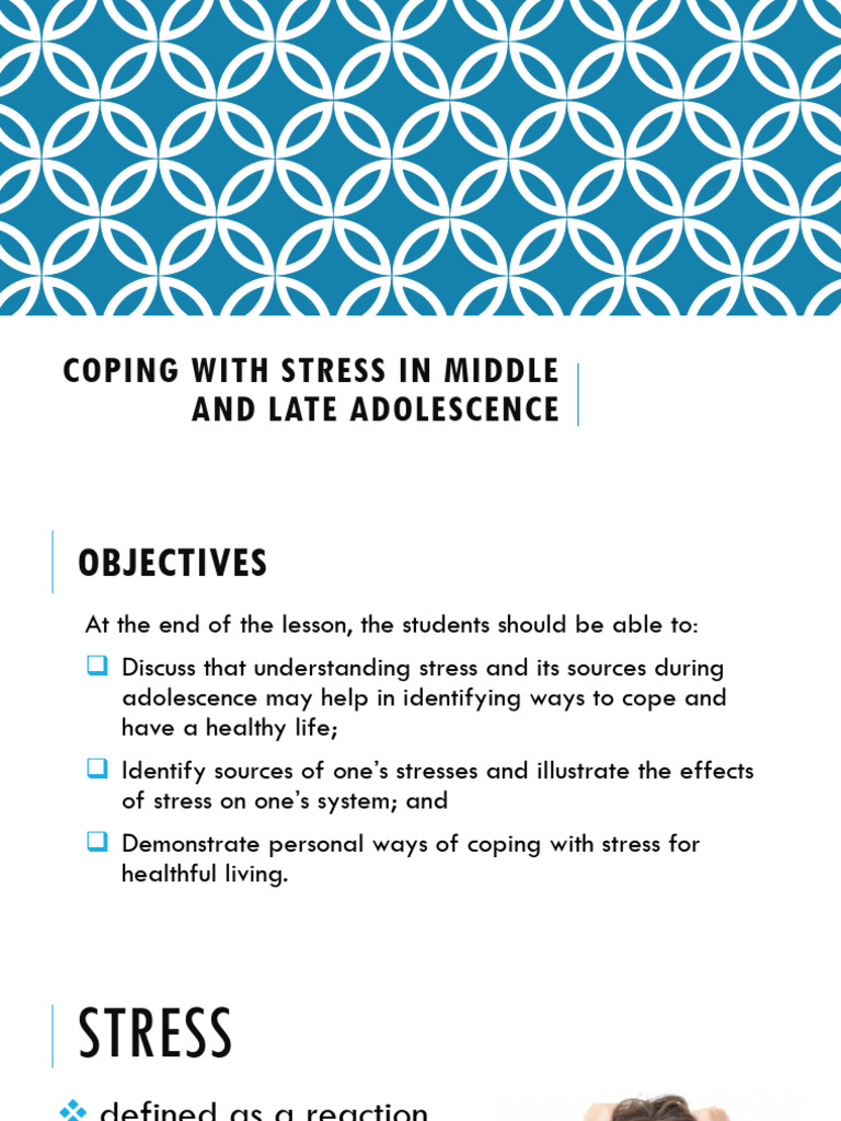 Coping With Stress in Middle and Late Adolescence 2 1 | PDF