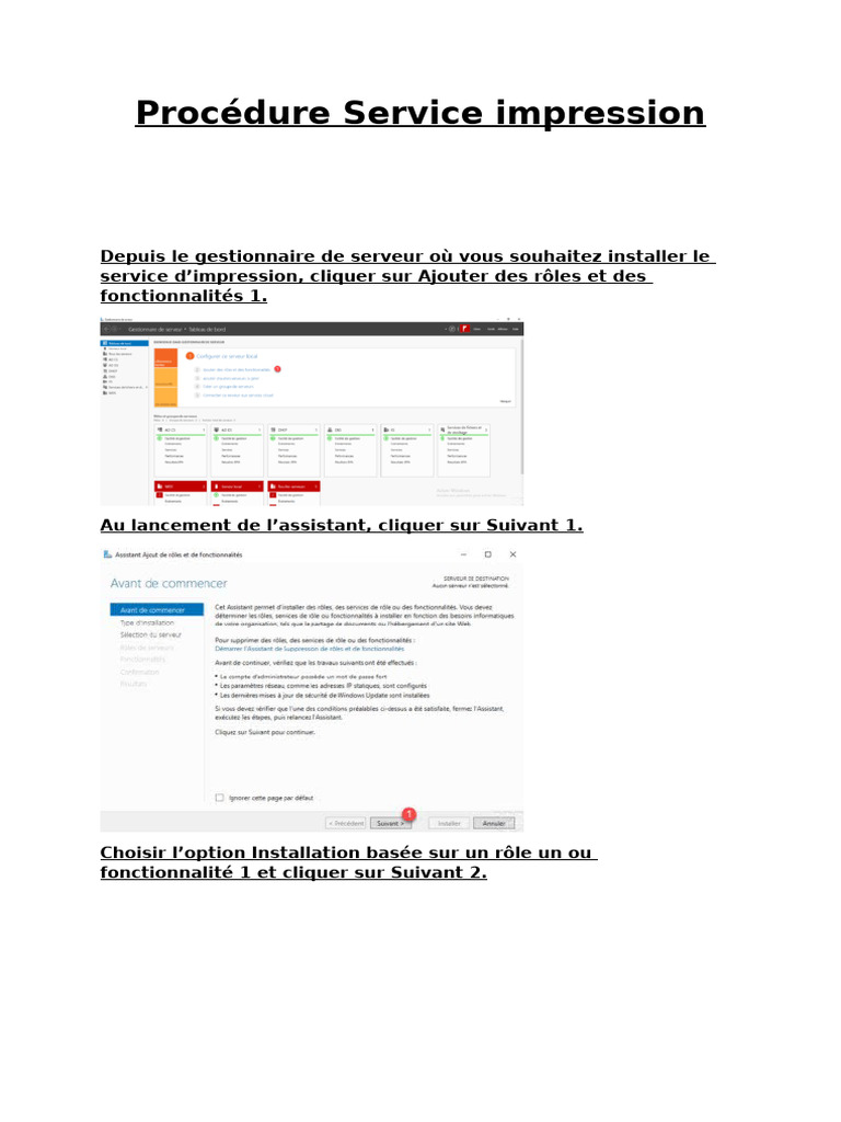 Procédure Service Impression | PDF