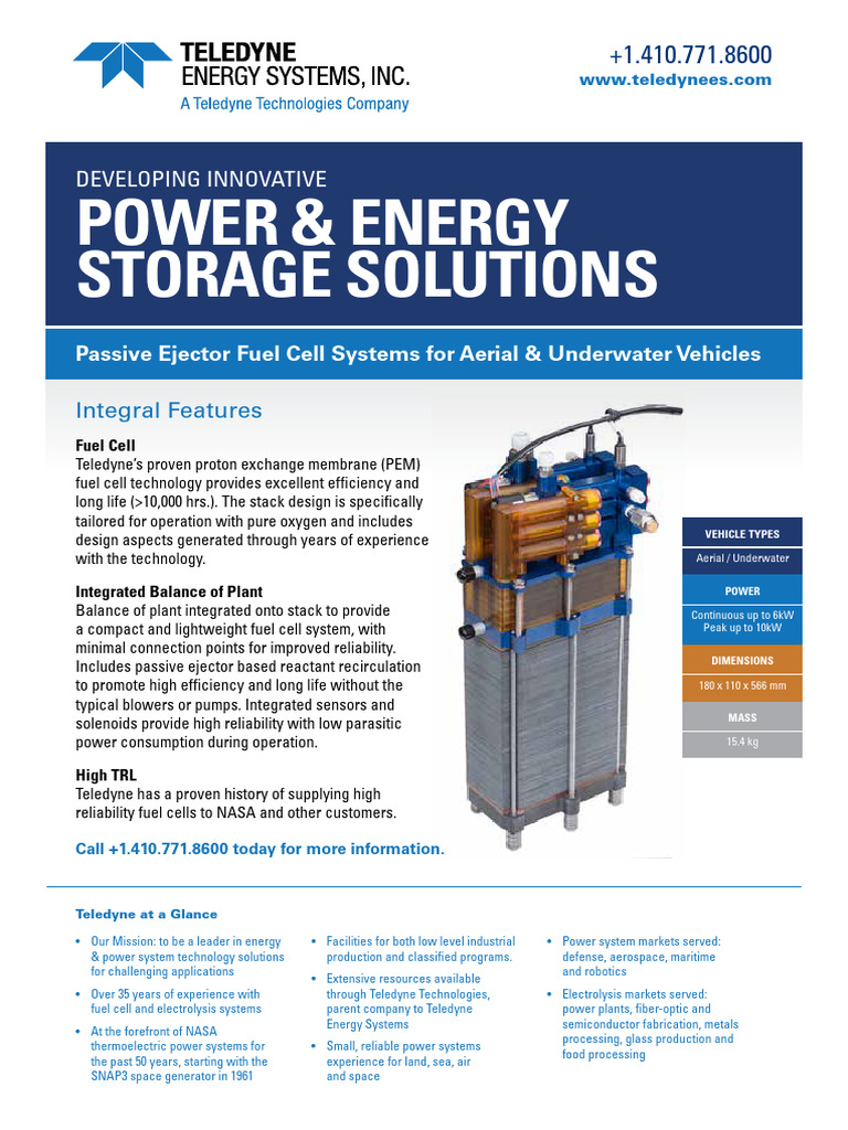 Teledyne Fuel Cell | PDF