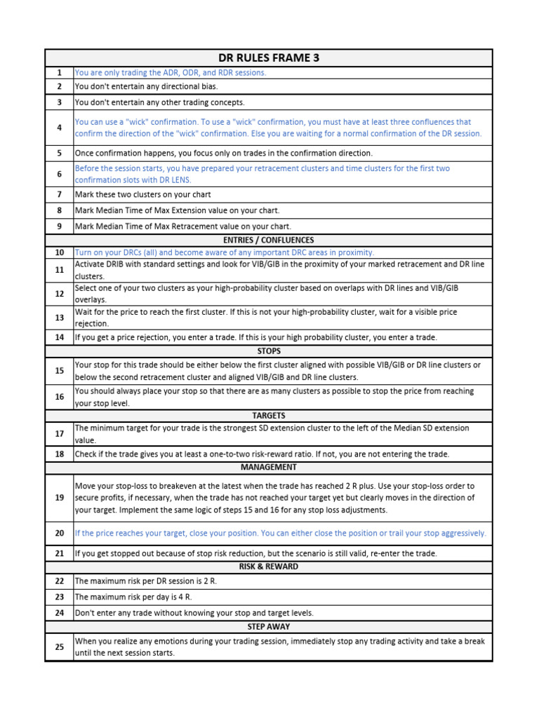 Frame 3 Rules | PDF