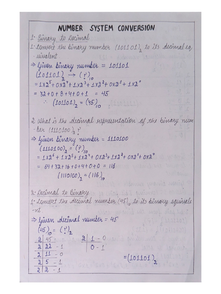 Number System Conversion | PDF