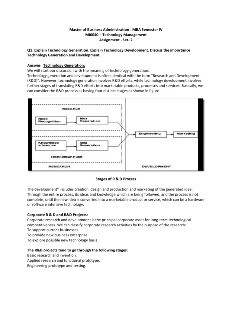 MI0040 - Technology Management Set-2 | PDF | Strategic Management ...