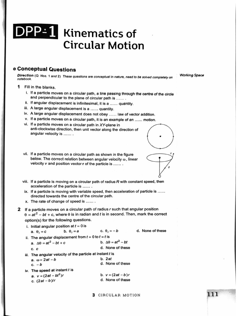 Circular Motion Dpp 20240725 Pdf