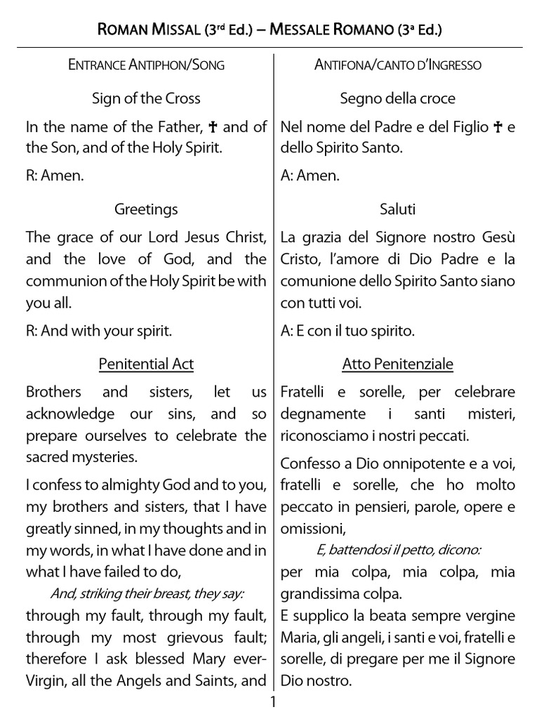 Roman Missal - Messale Romano - EN-IT - A5 | PDF