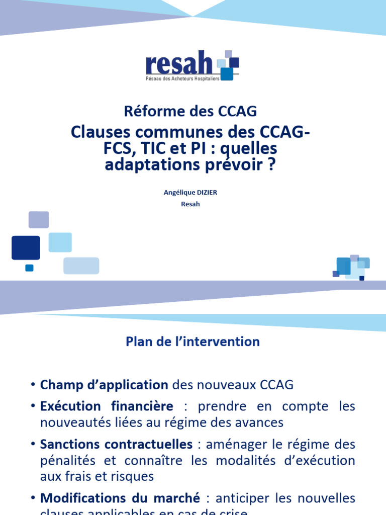 Support Formation - CCAG Clauses Com - DIZIER | PDF