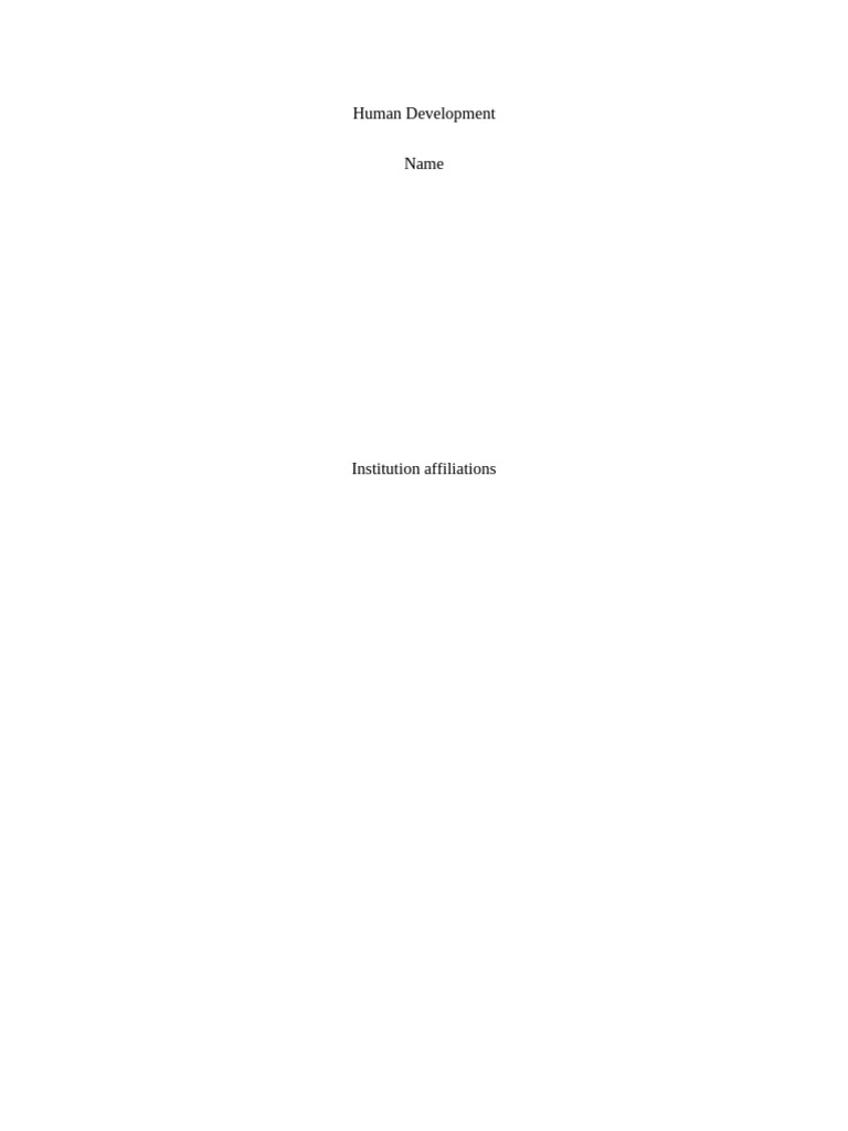 Human Development | PDF