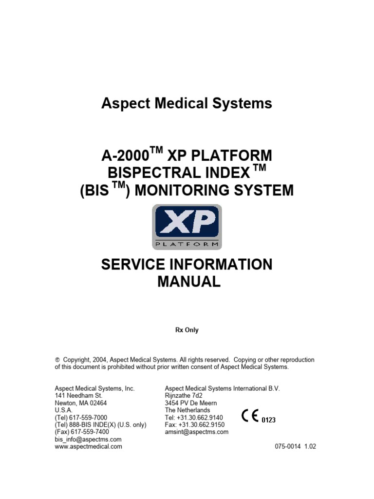 Aspect Bis A 2000 User Guide | PDF