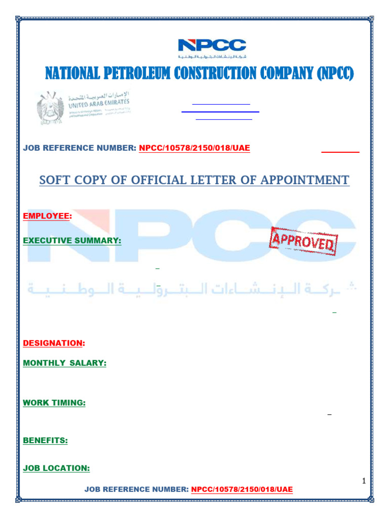 NPCC Letter of Appointment 2 | PDF