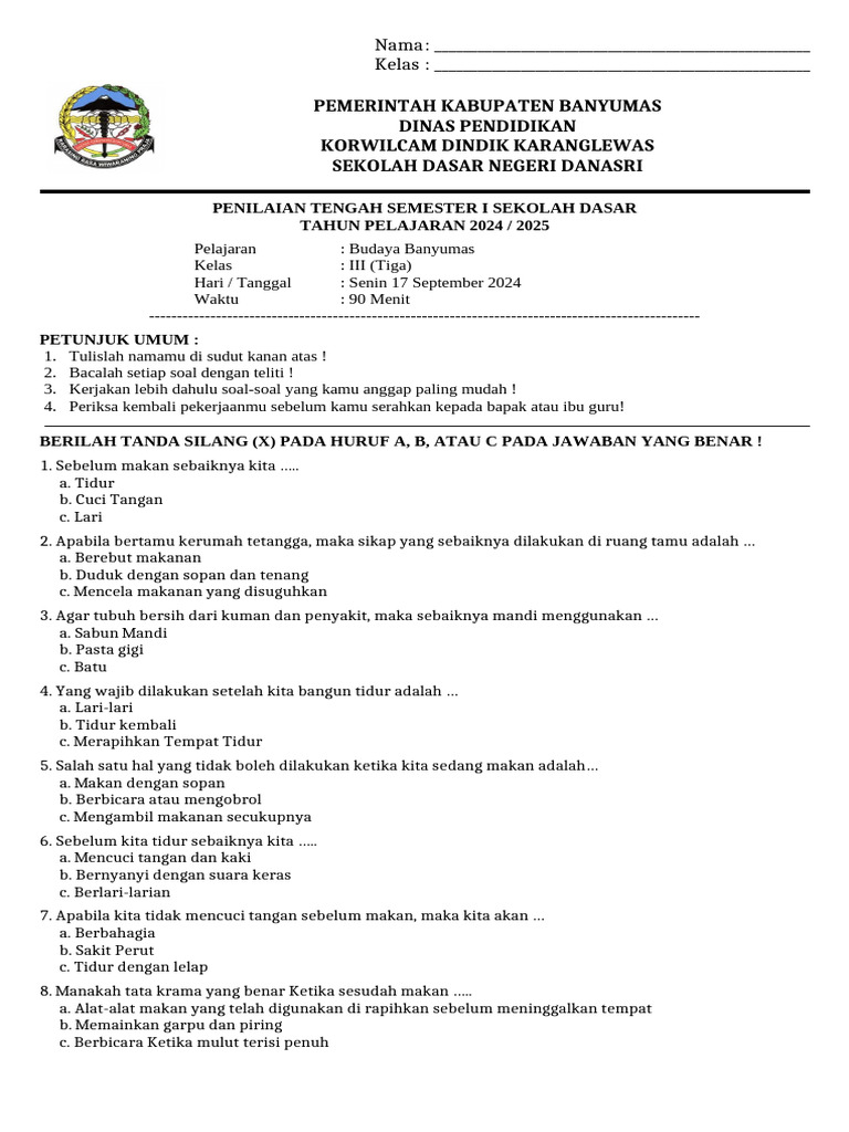 Mengenal Budaya Banyumasan: Kekayaan Negeri Seberang Sungai Serayu untuk Anak Kelas 3 SD