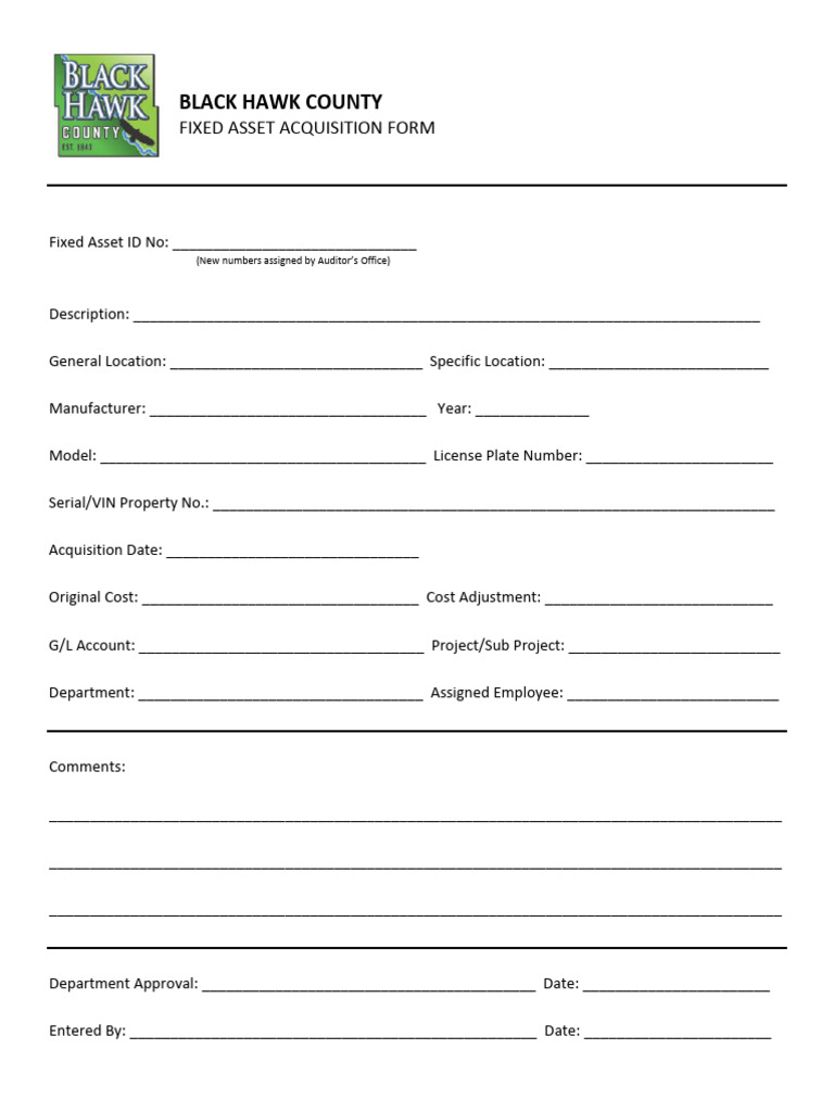 Black Hawk County Asset Form | PDF | Law
