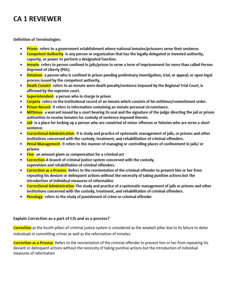 CA 1 Reviewer | PDF